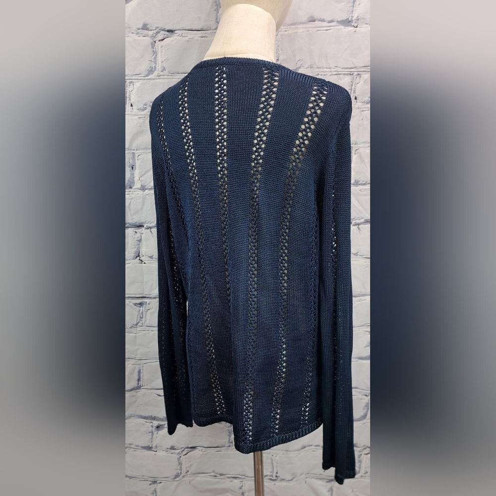 Karen Kane Women's Button Up Sweater Knit 100% Rayon Cardigan Vintage 90s Medium - Picture 9 of 16